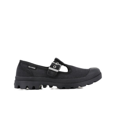 Palladiumboots Womens Pampa Mary-jane Washed Black Low Top Sneaker
