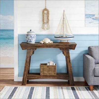Blisstyle 2 Tier Hall Table Entryway Table Console Table Farmhouse Long Console Tables Decor for Entryway Living Room With Storage Behind Couch