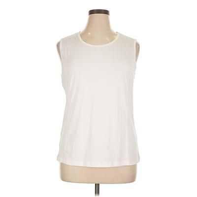 Sleeveless T-Shirt: Ivory Tops - Size X-Large