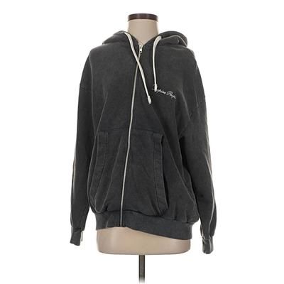 Zip Up Hoodie: Gray Tops - Size 2X-Small