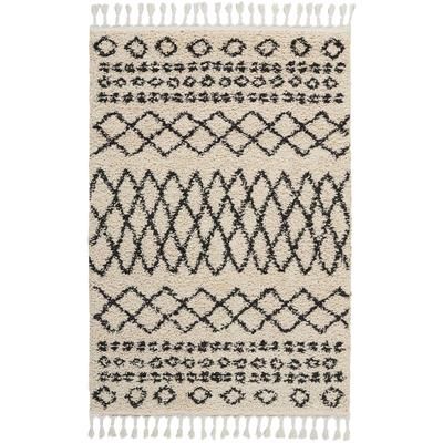 Accessory Moroccan Shag Cream 3'11" X 6'7" Area Rug, Natural