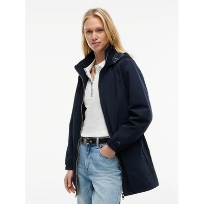 Tommy Hilfiger Women's Hooded Storm Jacket - Navy Blue - XL