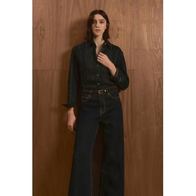 Denim High Waist Wide Leg Jean, indigo
