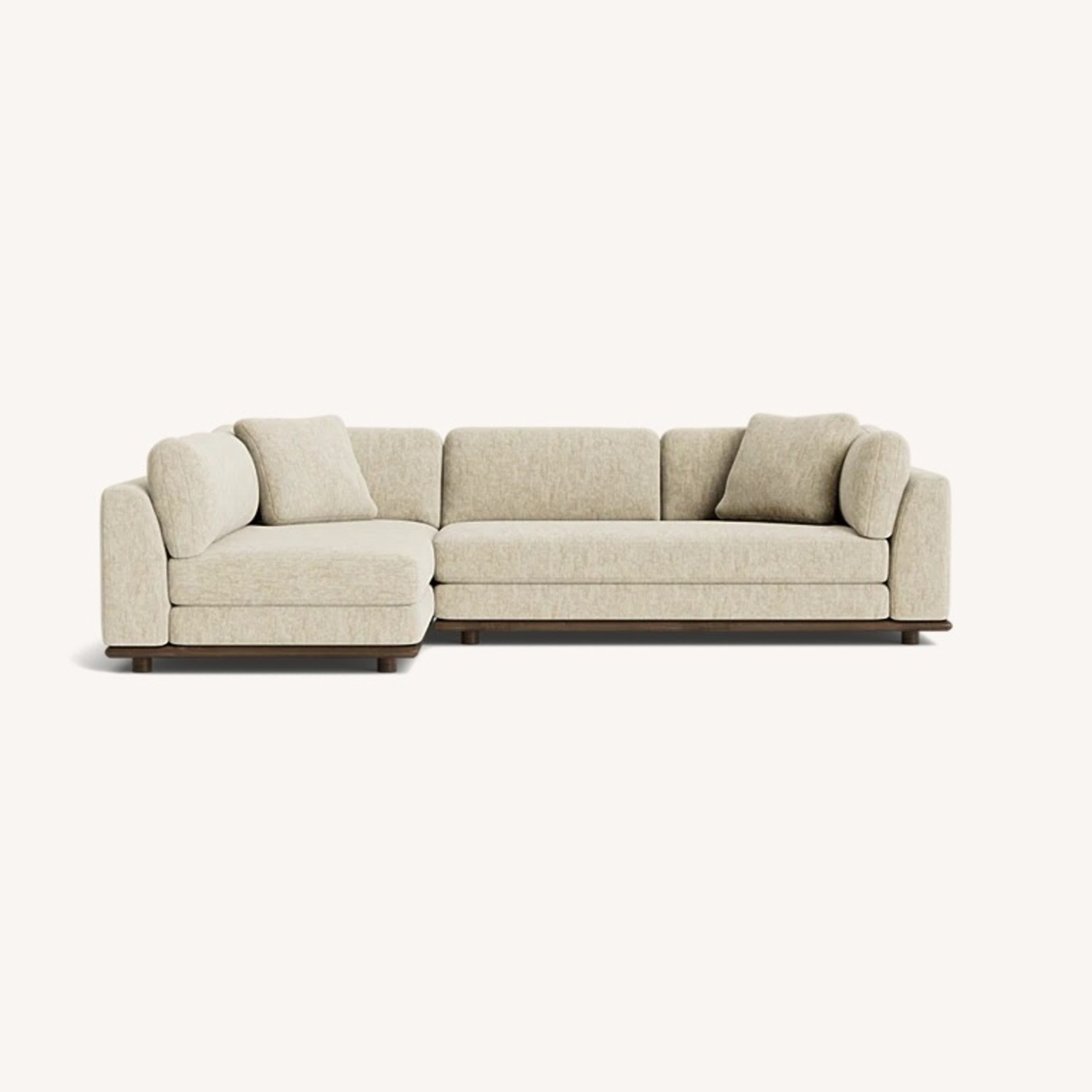 Like-New Joybird Miller Sectional Sofa in Irish Cream Gray