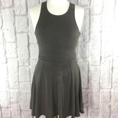 Brandy Melville Dresses | Brandy Melville Brown One Size Skater Dress | Color: Brown | Size: One Size
