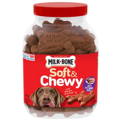 Milk-Bone Soft & Chewy Beef and Filet Mignon Dog Treats, 37 oz.