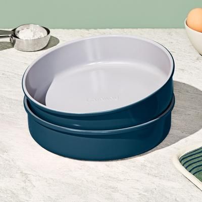9" Circle Pan Duo In Navy | Non-Stick, Non-Toxic, Easy To Clean, Scratch Resistant Ceramic Bakeware | Oven Safe & Durable | Caraway