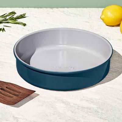 9" Circle Pan In Navy | Non-Stick, Non-Toxic, Easy To Clean, Scratch Resistant Ceramic Bakeware | Oven Safe & Durable | Caraway