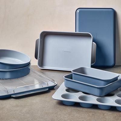 11 Piece Bakeware Set In Slate | Non-Stick, Non-Toxic, Easy To Clean, Scratch Resistant Ceramic Bakeware | Oven Safe & Durable | Caraway