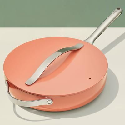 4.5 QT Sauté Pan In Perracotta | Non-Stick, Non-Toxic, PFAS-Free Ceramic Pans | Induction-Compatible For Healthy Cooking | Caraway