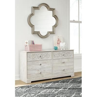 Paxberry 6 Drawer 60" Dresser, Whitewash