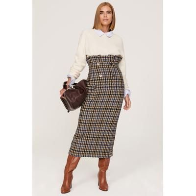 Stella Jean Houndstooth Pencil Skirt Multicolored-print