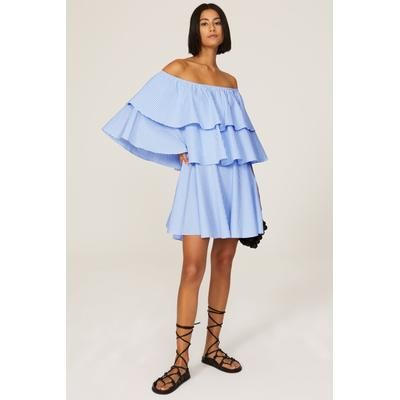 Tome x RTR Tiered Ruffle Dress Blue-print
