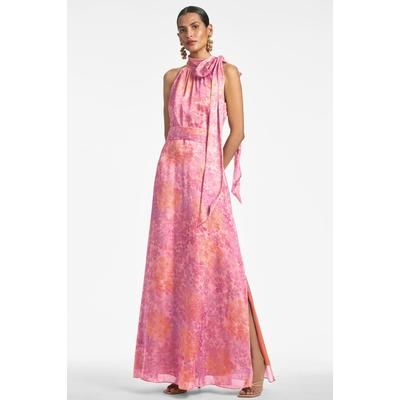 KAYLA GOWN - PASTEL SUNSET HYDRANGEA - FINAL SALE