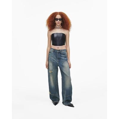 MARC JACOBS Marc Jacobs Strapless Leather Corset in Black
