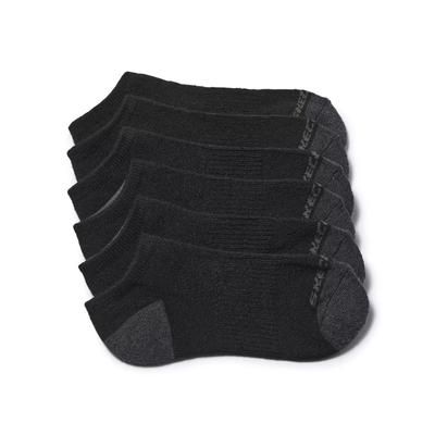 Skechers Cushioned Sport Kids' No Show Socks 6 Pack | Boy's | Black | Size XS | Socks | Ankle | Athletic