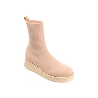 Journee Collection Ebby Platform Wedge Bootie | Women's | Tan | Size 9 | Boots