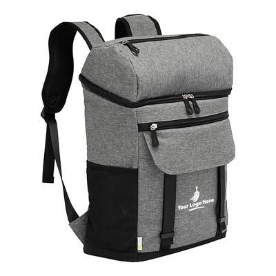 Logan Custom Logo 18 Can Backpack Cooler Bag - Gray - One Size
