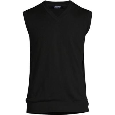 Unisex Performance V-neck Sweater Vest - Black - 4XL