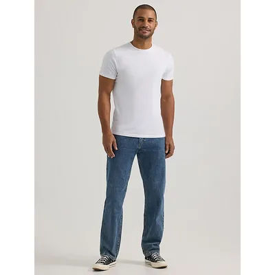 Lee Relaxed Fit Straight Leg Jeans Medium Stone (Size 40 x 29)