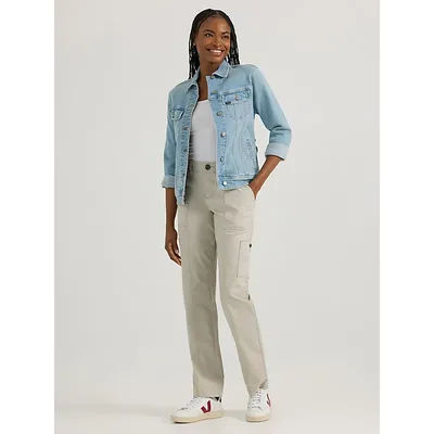 Lee Ultra Lux Comfort Flex-to-Go Loose Utility Pants Salina Stone (Size 12 x 33 Inches (L))