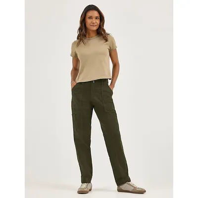 Lee Ultra Lux Comfort Flex-to-Go Loose Utility Pants Dark Olive Night (Size 10 x 33 Inches (L))