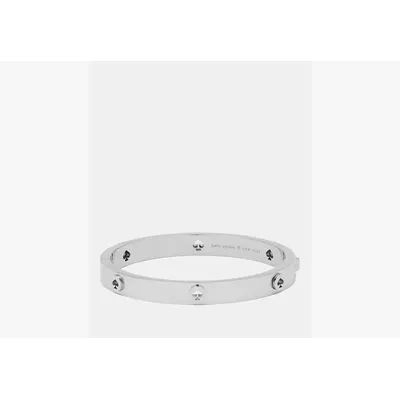 Kate Spade Spot The Spade Studded Hinged Bangle, Silver