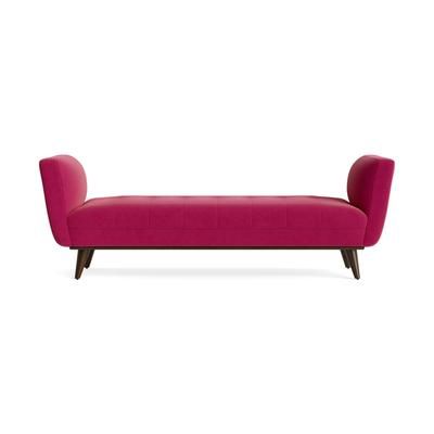 Hughes Bench Royale Berry Pink Mid-Century Modern