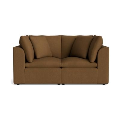 Bryant Petite Modular Loveseat Faithful Brown Modern