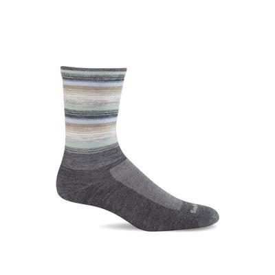 Women's Desert Stripe | Everyday Socks M/L Charcoal | Essential Comfort by Sockwell Socks