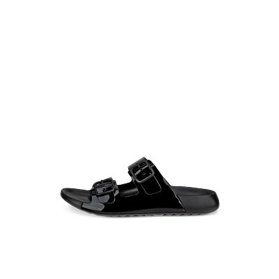 ECCO Cozmo - Women's Leather Two - Strap Sandal - Black