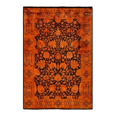 Bloomingdale's Fine Vibrance M1151 Area Rug, 4'1" x 6'1" - Orange