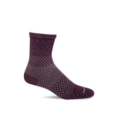 Women's Plantar Ease Crew | Plantar Relief Socks S/M Black Solid | Plantar Fasciitis Relief by Sockwell Socks