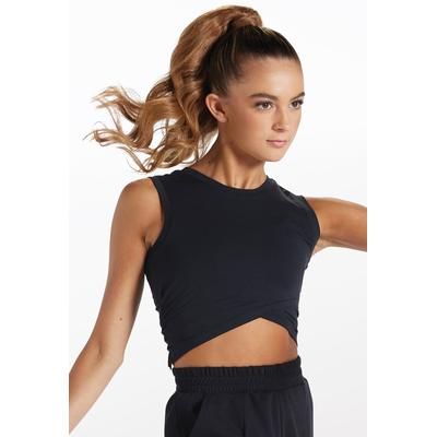 Wrapped Front Tank - Black - Medium Child - Dance Top 15765