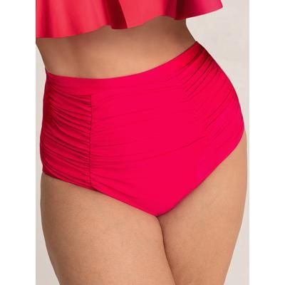 Shapermint Essentials High-Waisted Control Bikini Bottom Shapewear Dark Pink L