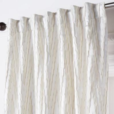 Minka Texturerd Pearl | Off White | Window Curtains | Z Gallerie | rod pocket/back tab - 96" | Polyester