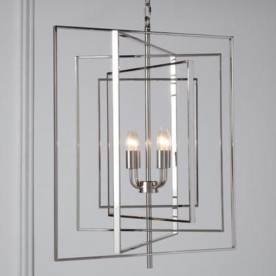 Hollis Chandelier | Silver | Lighting Chandelier | Z Gallerie | 24"W x 30"H | Iron Polished Nickel
