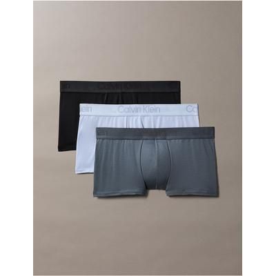 Calvin Klein Men's CK Black 3-Pack Low Rise Trunk in Turbulence Multi 64% Lyocell/28% Polyester/8% Elastane