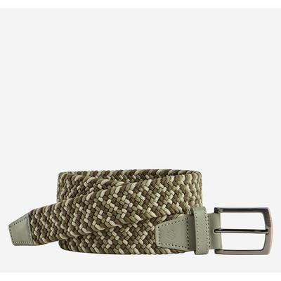 Johnston & Murphy Men's Woven Stretch-Knit Belt - Green Multi - Size 42