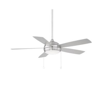 Wac lighting Limited Fans Disc Ii 52in 3000K Led Indoor or Outdoor Pull Chain Ceiling Fan - Brushed Nickel