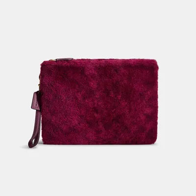 Restored Charter Pouch In Signature Shearling
