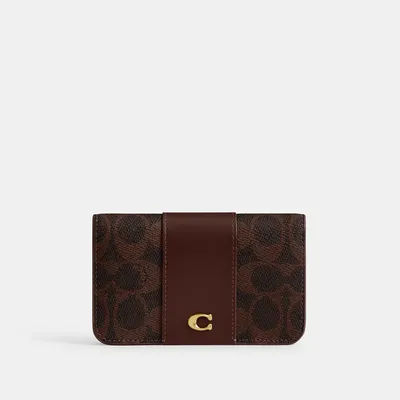Essential Slim Card Case In Signature Canvas