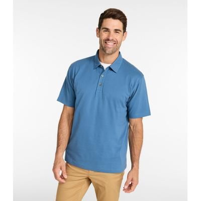 Men's Carefree Unshrinkable Polo, Short-Sleeve, Without Pocket Delta Blue XXL, Cotton L. L.Bean