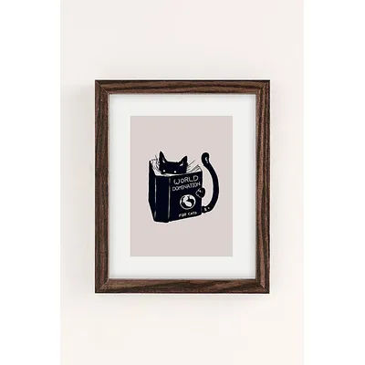 Tobe Fonseca World Domination For Cats Art Print in Walnut Wood Frame at Urban Outfitters