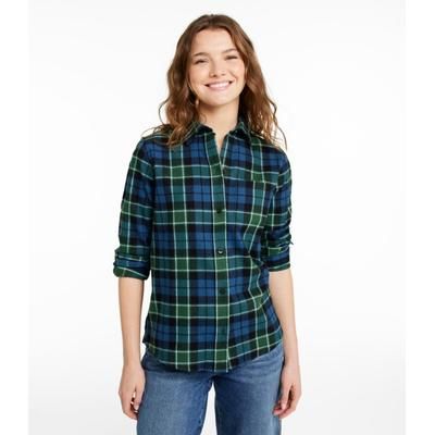Women's Scotch Plaid Flannel Shirt, Relaxed Graham of Mentieth Large L. L.Bean