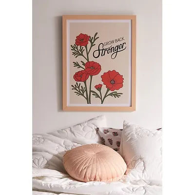 Hollis Callas UO Exclusive Stronger Art Print in Natural Wood Frame at Urban Outfitters