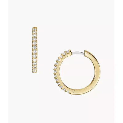 Ellis Pavé Glitz Gold-Tone Brass Hoop Earrings JA7215710