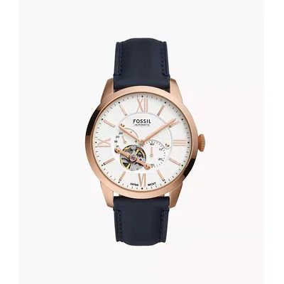 Townsman Automatic Navy Leather Watch jewelry
