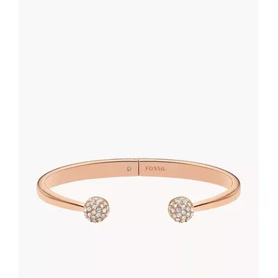 Hazel Glitz Cuff Rose Gold-Tone Stainless Steel Cuff Bracelet JOF01064791