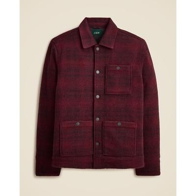 Wool-blend sherpa fleece coverall jacket